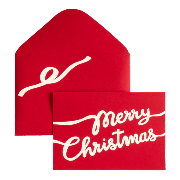 Tarjetas Navideñas Merry Christmas Rojo