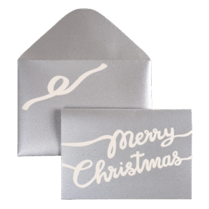 Tarjetas Navideñas Merry Christmas Plata